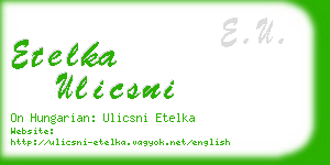 etelka ulicsni business card